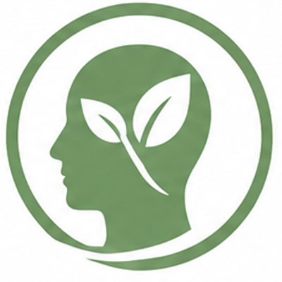 RE·NEW icon — a head with a growing leaf, representing mindset