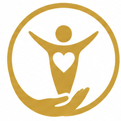 RE·STORE icon — a figure with a heart, supported by a hand